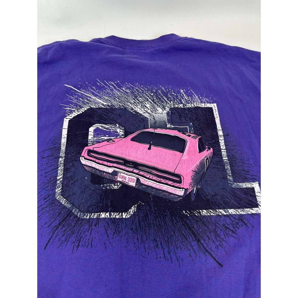 Cooters Dodge Charger T-shirt Garage Size XL General Lee Dukes of Hazzard Purple - Picture 5 of 6